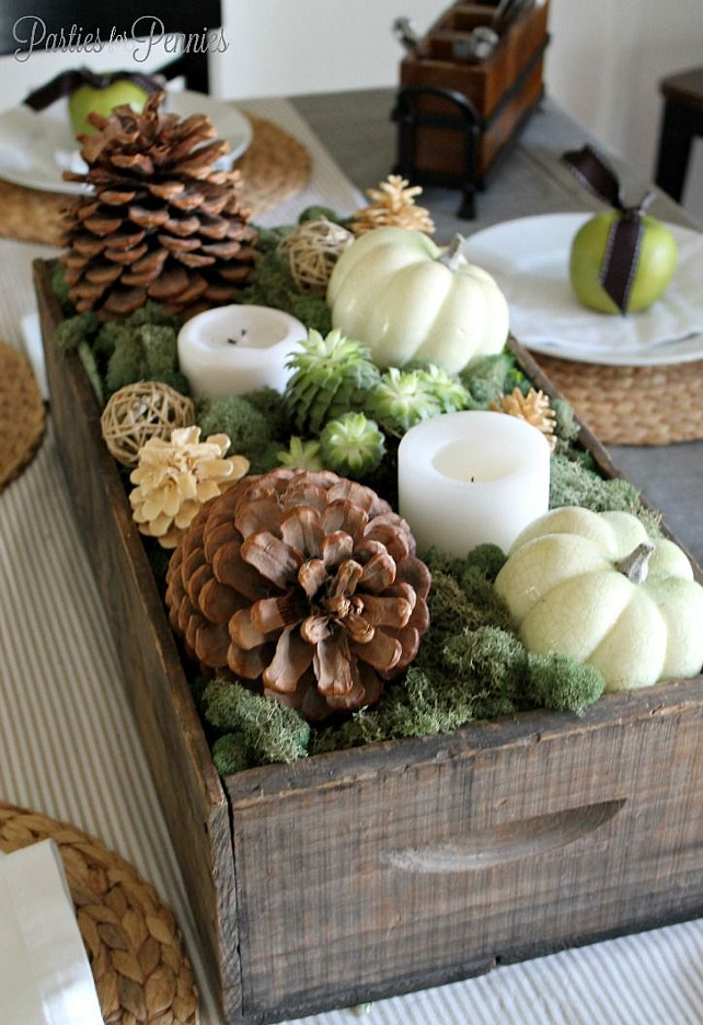 Belles Idées de Décoration de Table de Thanksgiving. Via des fêtes pour les Pivoines.