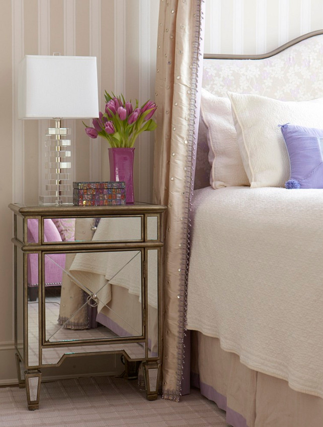 Bedroom Decorating Ideas. Bedroom Nightstand. Bedroom Decor. Bedroom Nightstand is from Worlds Away. #Bedroom #BedroomDecor #BedroomFurniture Cindy Rinfret.