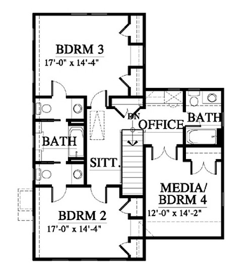 Bedroom Floor Plan Ideas. Family Home with four bedrooms floor plan. #flooplan #FamilyHomeFloorPlan