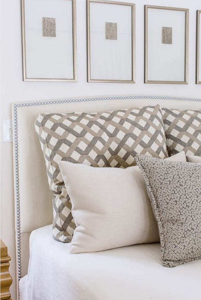 Bedroom Pillow Ideas. #Bedroom #Pillows Dana Wolter.