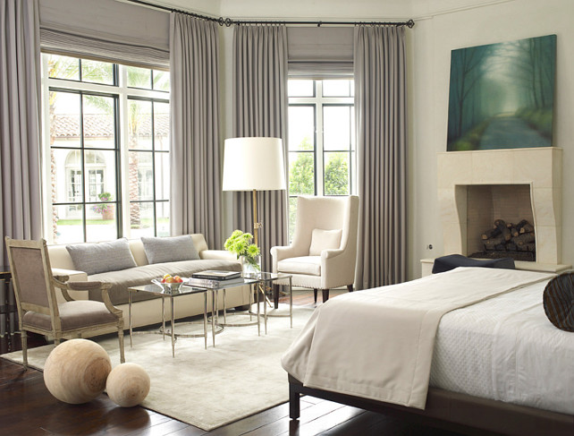 Bedroom Seating Area. Bedroom Seating Area Ideas. Neutral Bedroom Seating Area. Bedroom Seating Area Design. #BedroomSeatingArea Kevin Spearman Design Group, Inc.