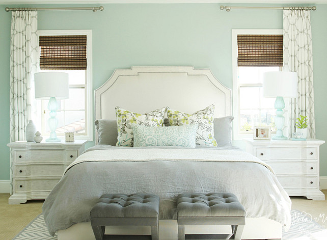  Seafoam Green Bedroom Paint Color. Bedroom. Seafoam Bedroom Paint Color. #SeafoamBedroom #PaintColor Studio McGee.