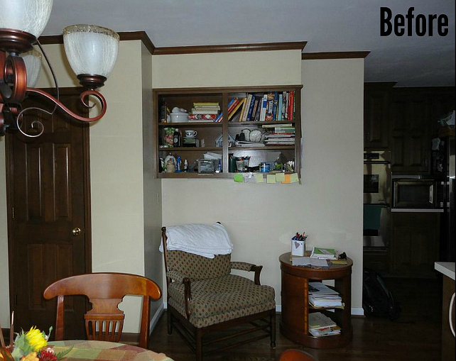 Before and After Kitchen Cabinet Paint Reno. #BeforeandAfterKitchenCabinetPaintReno