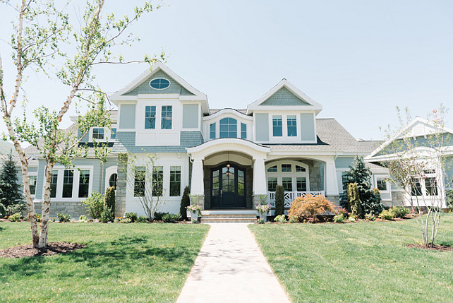 Benjamin Moore Newbury Port Blue Front Door Paint Color.