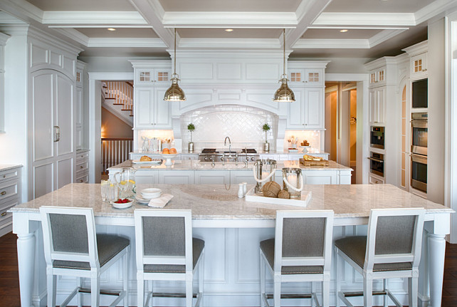 Space Saving Refrigerator - Transitional - kitchen - Benjamin Moore White  Dove - Dearborn Cabinetry