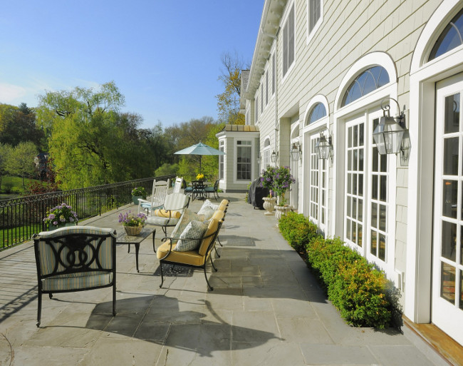 Bluestone patio. Shingle home with bluestone patio. #Bluestone #Patio Sotheby's Homes.