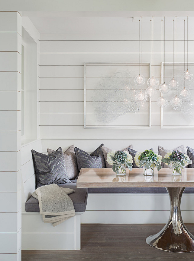 Breakfast Nook Table. This rectangular tulip table has a solid white oak top. #Table #BreakfastNook #TulipTable #WhiteOakTable