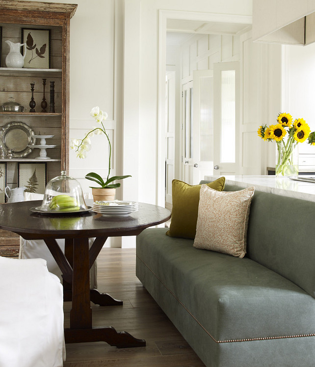 Breakfast Nook. Breakfast Nook by Kitchen Island. Breakfast Nook Ideas. Breakfast Nook with round Table. #BreakfastNook Kevin Spearman Design Group, Inc.