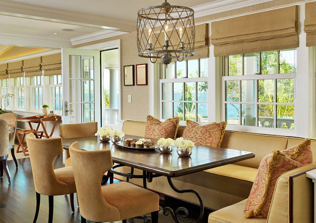 Breakfast Room. Breakfast Room Banquette. Breakfast Room Bench. #BreakfastRoom Gale Goff Architect.