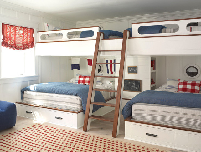 Bunk Room. Bunroom Ideas. Custom Bunk Bed Bunk room ideas. Burnham Design.