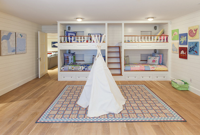 Bunk Room. Kids Bunk Room. Bunk Room Beds. Bunk Room with four beds. Bunk Room bed with storage. Bunk Room Bed ladder. Bunk Room decor. Bunk Room hardwood flooring. #BunkRoom