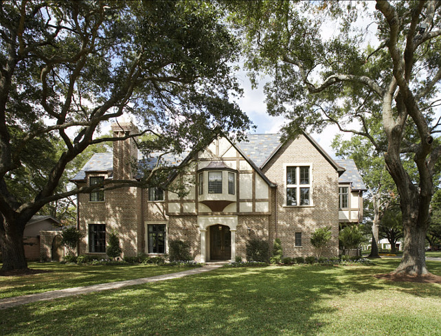 Classic Tudor Exterior Design. Beautiful Tudor home with inspiring interiors. #Tudor #Architecture #Homes #HomePlans