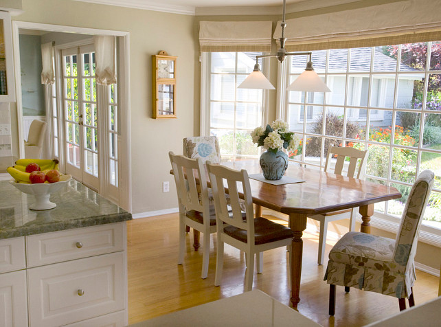 Coastal Kitchen. Coastal Inspired Kitchen with dining area adjacent. #Coastal #Kitchen #CoastalInteriors