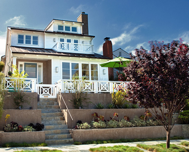 Contemporary Beach House Exterior. Exterior Contemporary Beach House. Beach contemporary traditional style. Entry door patio railing. #BeachHouse #ContemporaryHome #Exterior