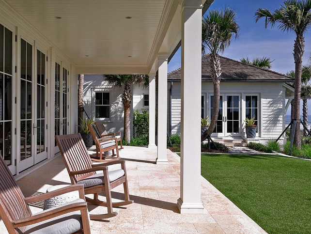 Cottage Back Porch. Beach cottage back porch ideas. #BeachCottage #Porch #BackPorch Cronk Duch Architecture.