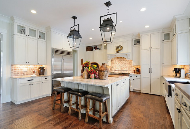 Distressed Kitchen Island. #DistressedKitchenIsland 