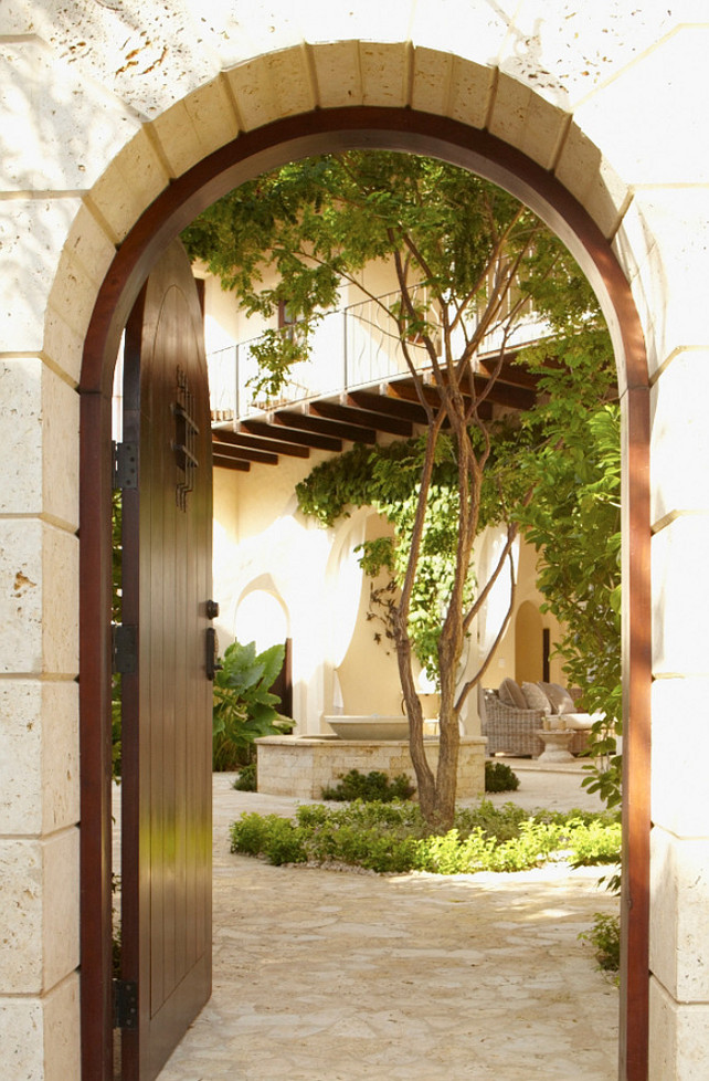 Courtyard. Courtyard Gate. Courtyard Garden. Interior Design by Beth Webb Interiors.