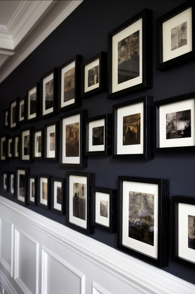 Detail of custom wall art and paneling in dining room. #Wall #Gallery #Pictures #Frames