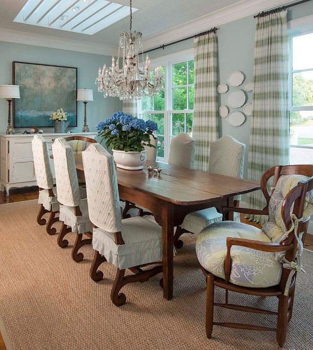 Dining Room Drapery. Dining Room Drapery Fabric. Dining Room Fabric is Cowtan & Tout. #Drapery #DraperyFabric #CowtanTout