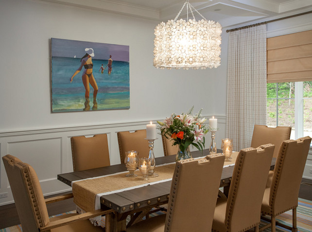 Dining Room Zinc Table. Dining Room zinc table is from Restoration Hardware. #DiningRoomZincTable. Duneier Design.