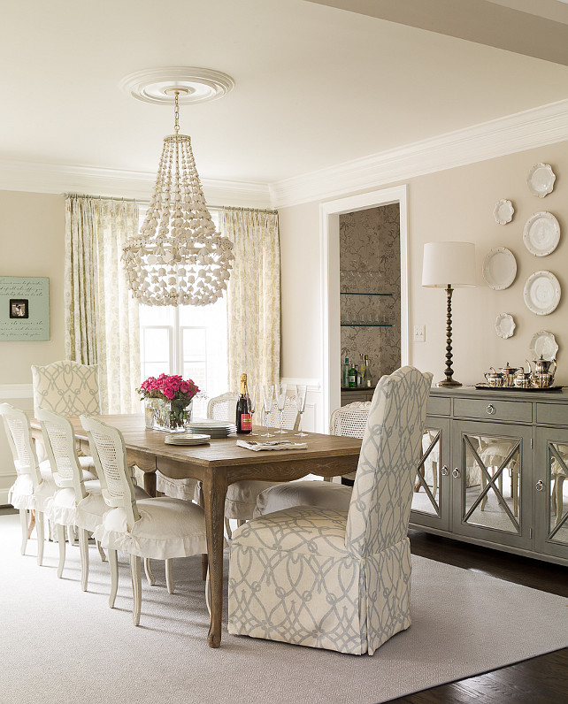 Dining Room. Dining Room Lighting is Oly Studio Flower Drop Chandelier. Dining Room Rug. Dining Room Chandelier. Dining Room with Decoratove Wall Plates. Dining Room Sideboard. Dining Room Paint Color. Dining Room Curtain Fabric. Dining Room Chairs. Dining Room Chair Fabric. #DiningRoom.