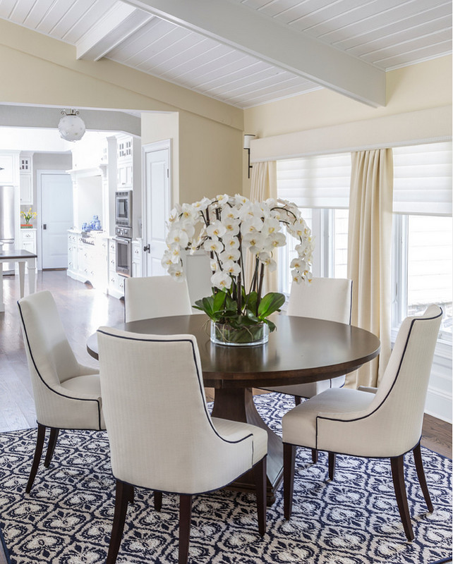 Dining Room. Dining Room painted in Muslin by Benjamin Moore. #MuslinBenjaminMoore Kim E Courtney Interiors & Design Inc.