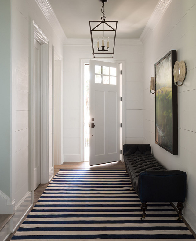 Entry Hall. Entry Hall Design. Entry Hall Reno Ideas. Entry Hall Decor. Entry Hall Lighting. Paint Color is Benjamin Moore Decorators White. #EntryHall #EntryHallDecor #EntryHallReno #EntryHallLighting Reu Architects. Paint Color: "Benjamin Moore CC-20 Decorators White" #BenjaminMooreCC20DecoratorsWhite