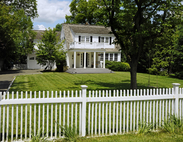Family Home Ideas. Family Home with White Picket Fence. #FamilyHome #PicketFence Via Sotheby's Homes.