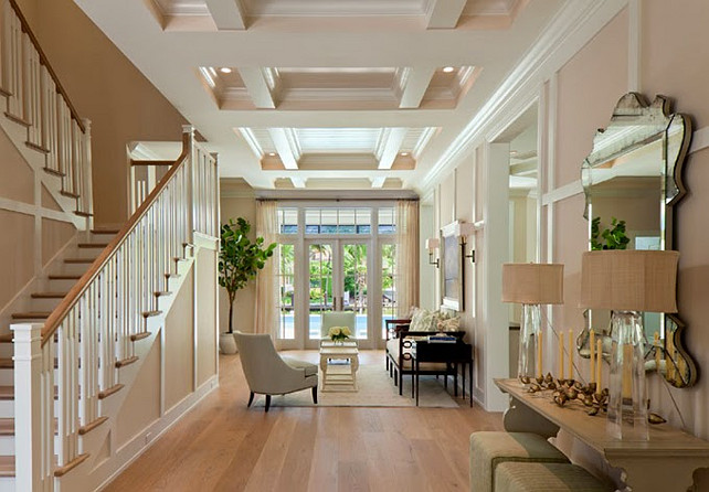 Foyer. Open Concept Foyer. Ficarra Design Associates via House of Turquoise.