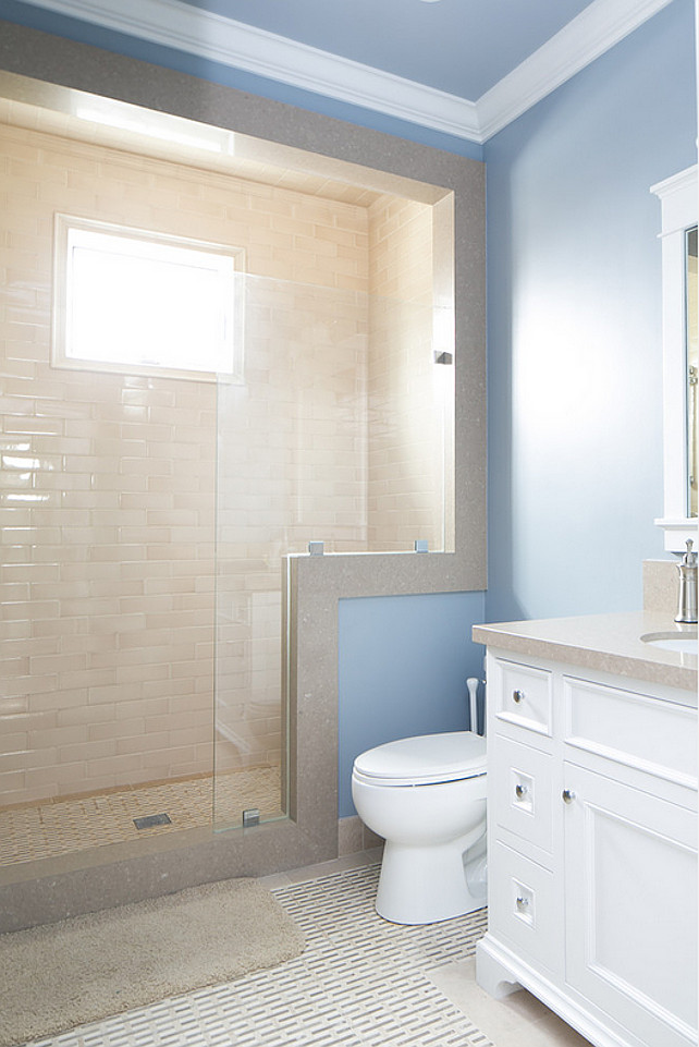 Framed Shower. Bathroom Framed Shower. Framed Shower Tiling. Framed Glass Shower. #FramedShower Brandon Architects, Inc.
