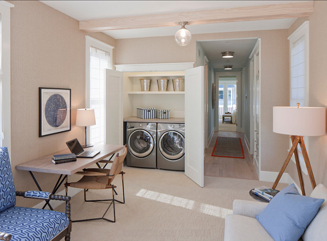 Laundry Room. Closet Laundry Room Design. #LaundryRoomDesign