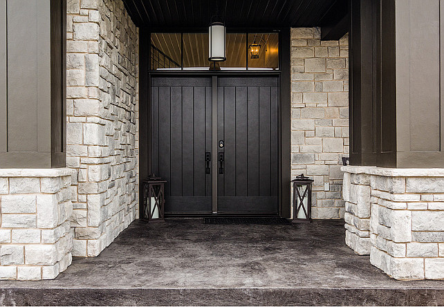 Front Door Decorating Ideas. Transitional home front door.