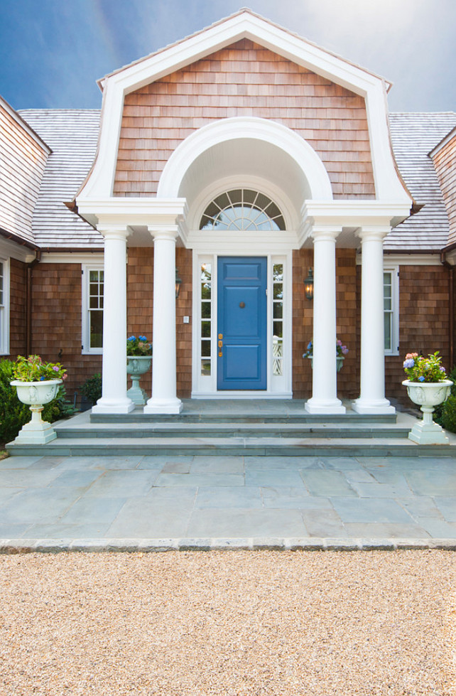 Front Entry. Front Door. Gambrel and Shingle Exterior. #FrontEntry #FrontDoor #Gambrel #ShingleHome MKL Construction Corp.