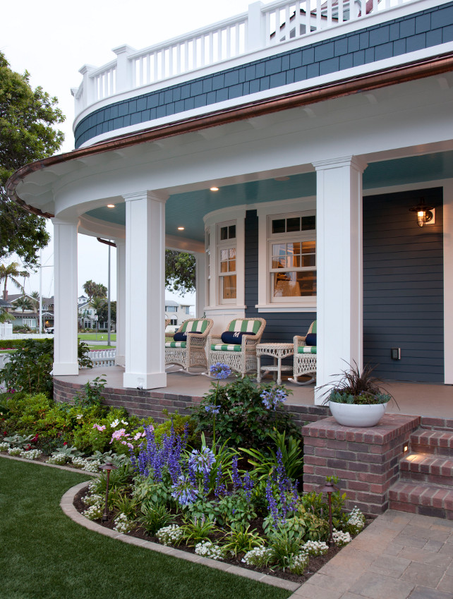 Front Porch. Landscaping Ideas. #FrontPorch #Landscaping Flagg Coastal Homes