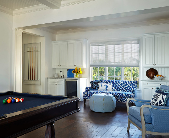 Game Room Kitchnette. Small kitchen-bar area in game room. JMA Interior Design.