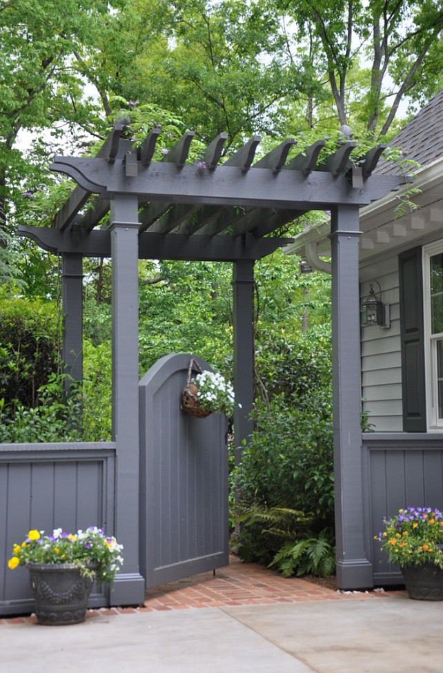 Garden Gate. Garden gate with pergola. #GardenGate #Gate #GatePergola The Collins Group JDP Design.