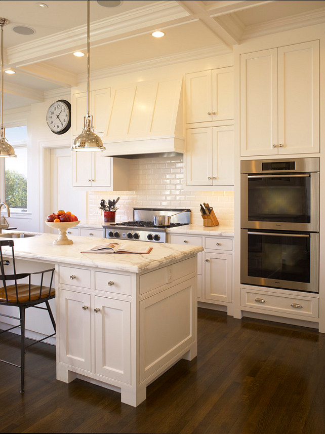 Kitchen Countertop. The countertops in this kitchen are Calacatta Oro Gold Marble. #Kitchen #Countertop #CalacattaOroGold #Marble