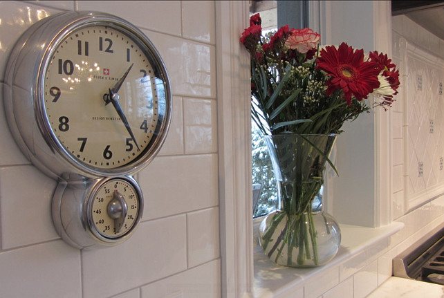 Kitchen Decor Ideas. The clock in this kitchen is the Bengt Ek Wallclock & Timer. #KitchenDecor #Wallclock