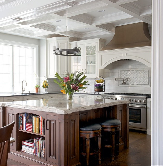 Granite Kitchen Countertop. This kitchen uses two types of granite countertop. #Kitchen #Granite #Countertop #Kitchen Color Concept Theory.