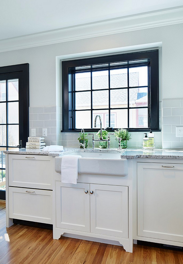 Gray Glass Subway Tile Backsplash. The backsplash in this kitchen is a 4" x 8" gray glass subway tile in Imperial Gris from The Tile Shop.. Backsplash. #Backsplash #GrayBacksplash #GlassSubwayTiles #kitchen