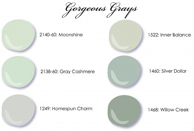 Gray Paint Color. Benjamin Moore Gray Paint. Moonshine Benjamin Moore. Gray Cashmere Benjamin Moore. Homespun Charm Benjamin Moore. Inner Balance Benjamin Moore. Silver Dollar Benjamin Moore. Willow Creek Benjamin Moore. #BenjaminMoore #Gray #PaintColor