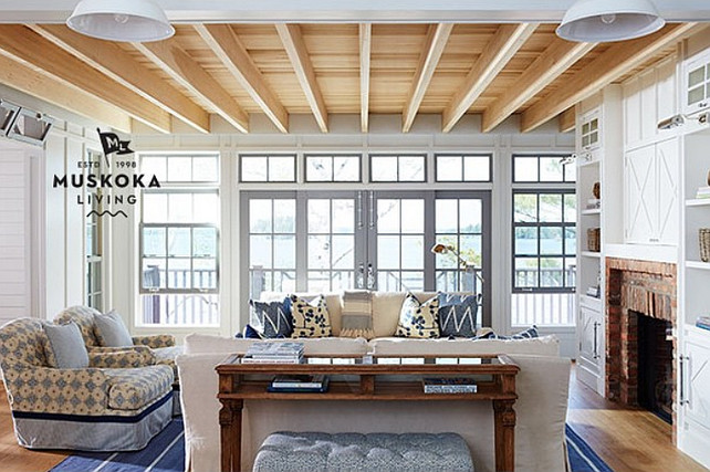 Great Room. Coatsal Great Room Ideas. #muskokalivingprojects #muskokalivinginteriors #muskoka #muskokalivingdesign #coastalinteriors #lakerosseau #interiordesign #architecture Muskoka Living Interiors.
