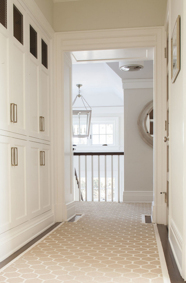 Hallway Linen Closet. Hallway Built-in Cabinet. #HallwayLineCloset #HalwayBuiltinCabinet #HallwayCabinet S. B. Long Interiors