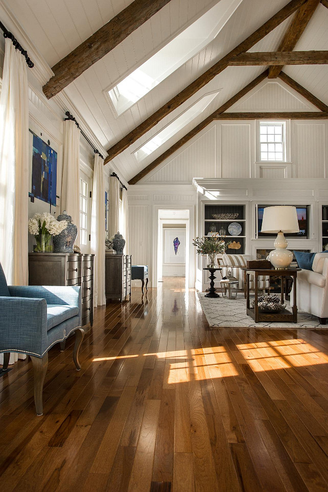 Hardwood Floor Ideas. Hardwood floors connect each space, creating a natural flow from room to room. Walnut Hickory Hardwood Floors. #WalnutHickoryFloors #HardwoodFloors