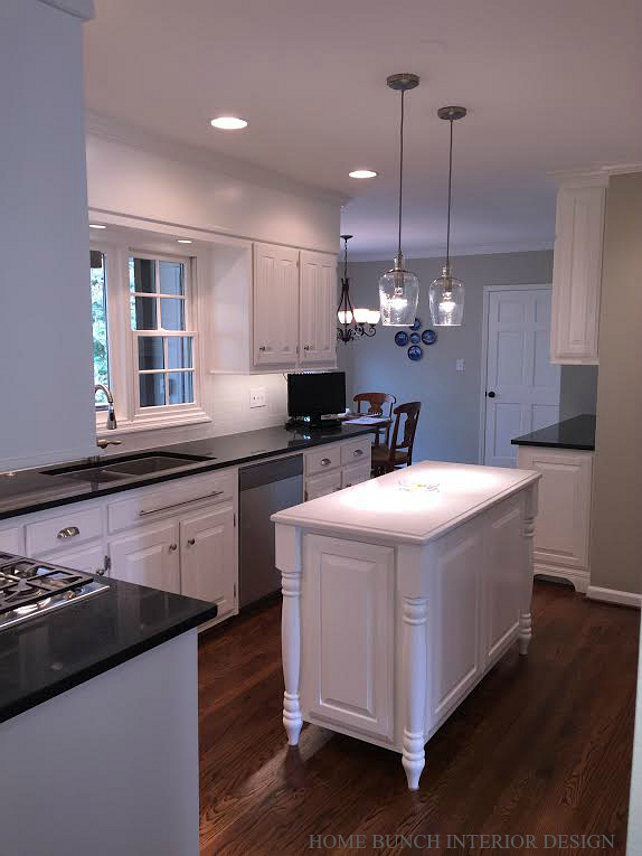 Kitchen Counter Top. Kitchen Perimeter and Kitchen Island Counter Top Ideas. Black Kitchen Perimeter and White Kitchen Island. #KitchenCountertop Home Bunch Interior Design.