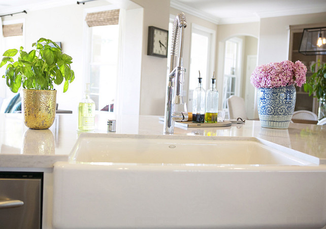 Kitchen Farmhouse Sink and Faucet #KitchenSink #FarmhouseSink Studio McGee.