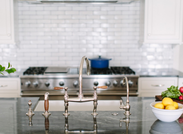 Kitchen Faucet. #KitchenFaucet Kate Marker Interiors.