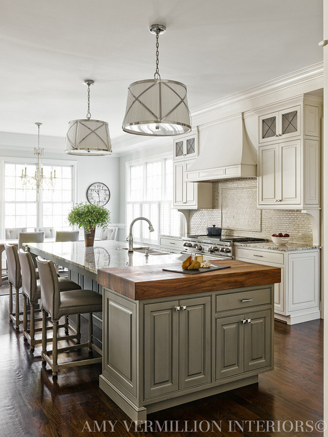 Kitchen Island Color. Kitchen Island Color Ideas. Gray Kitchen Island Paint Color. #KitchenIsland #KitchenIslandPaintColor #KitchenIslandPaintColorIdeas #GrayKitchenIslandPaintColor Amy Vermillion Interiors