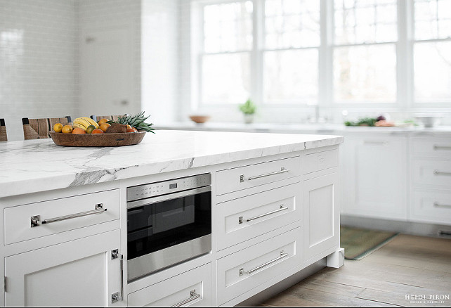 Kitchen island microwave oven. Heidi Piron Design.