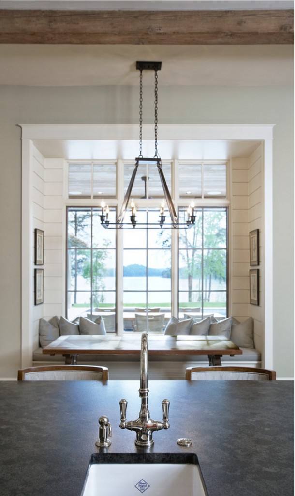 Lake House with Transitional Interiors - Home Bunch Interior Design Ideas